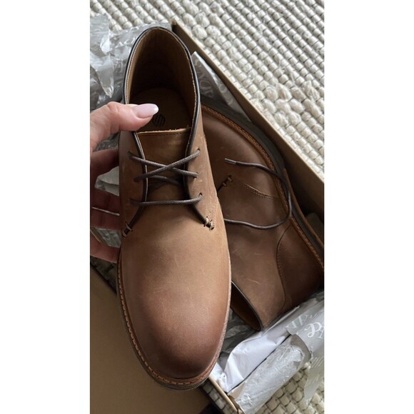 NEW JOHNSTON & MURPHY CALDER CHUKKA BROWN OILED FULL GRAIN LEATHER Men 8 M main image 6